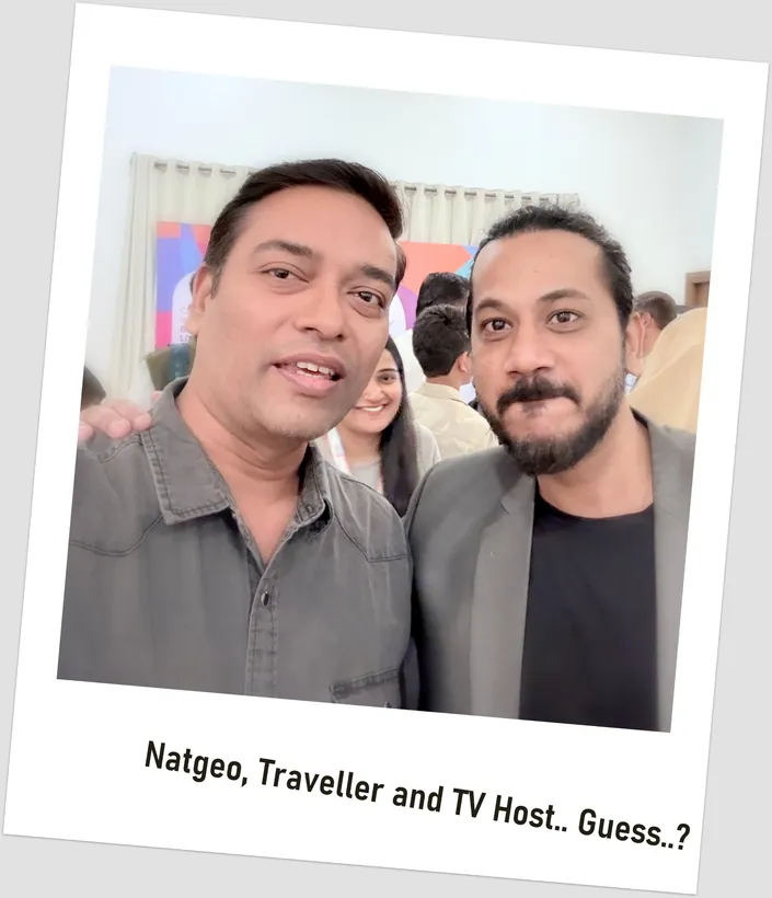 With a Natgeo traveller and TV host
